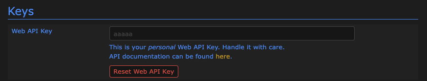 Your API Key